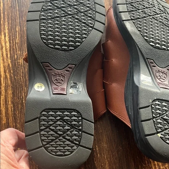 Ariat Brown Leather Slide Sandals - Picture 3 of 5